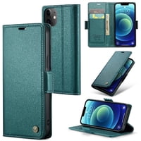 Caseme Tipo Cartera Iphone 12 Mini Con Cierre Magnético, Rfid, Tarjetero, Soporte, Carga Inalámbrica