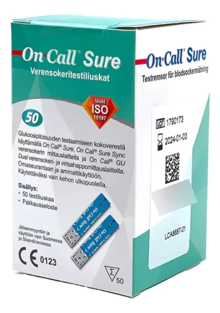 Glucómetro Diabemed One Call Sure Verde 50 Und.