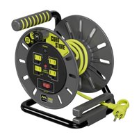 Extensión Retráctil Cord Reel Masterplug De 3 Pies Con 4 Enchufes