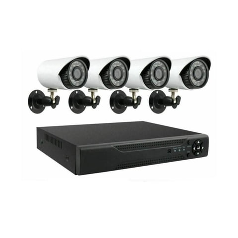 Totalclick - Kit De Seguridad 4 Camaras Dvr Fhd 4 Canales Circuito Cerrado