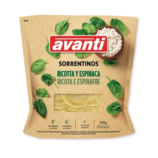 Pasta Fresca Sorrentino Ricotta Espinaca 250 g Avanti