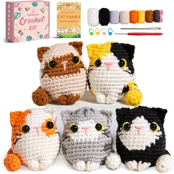Kit Crochet MAGIMUSE Gato Set 5 Para Principiantes
