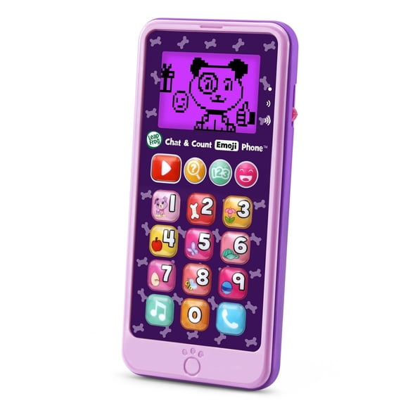 Teléfono Emoji Chat y Cuenta LeapFrog Morado para Niños Pequeños