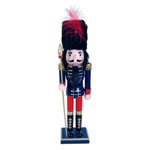 Bothyi - Figura De Soldado Cascanueces De 30 Cm, Adorno Navideño Para Estantería De Dormitorio Azul