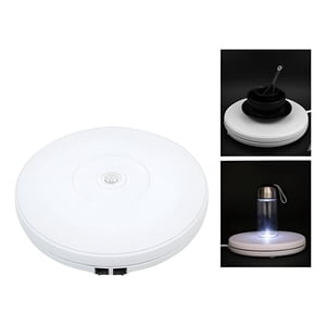 Genérica - Base Giratoria De Fotografía O Exhibición 360° Con Led 25Cm