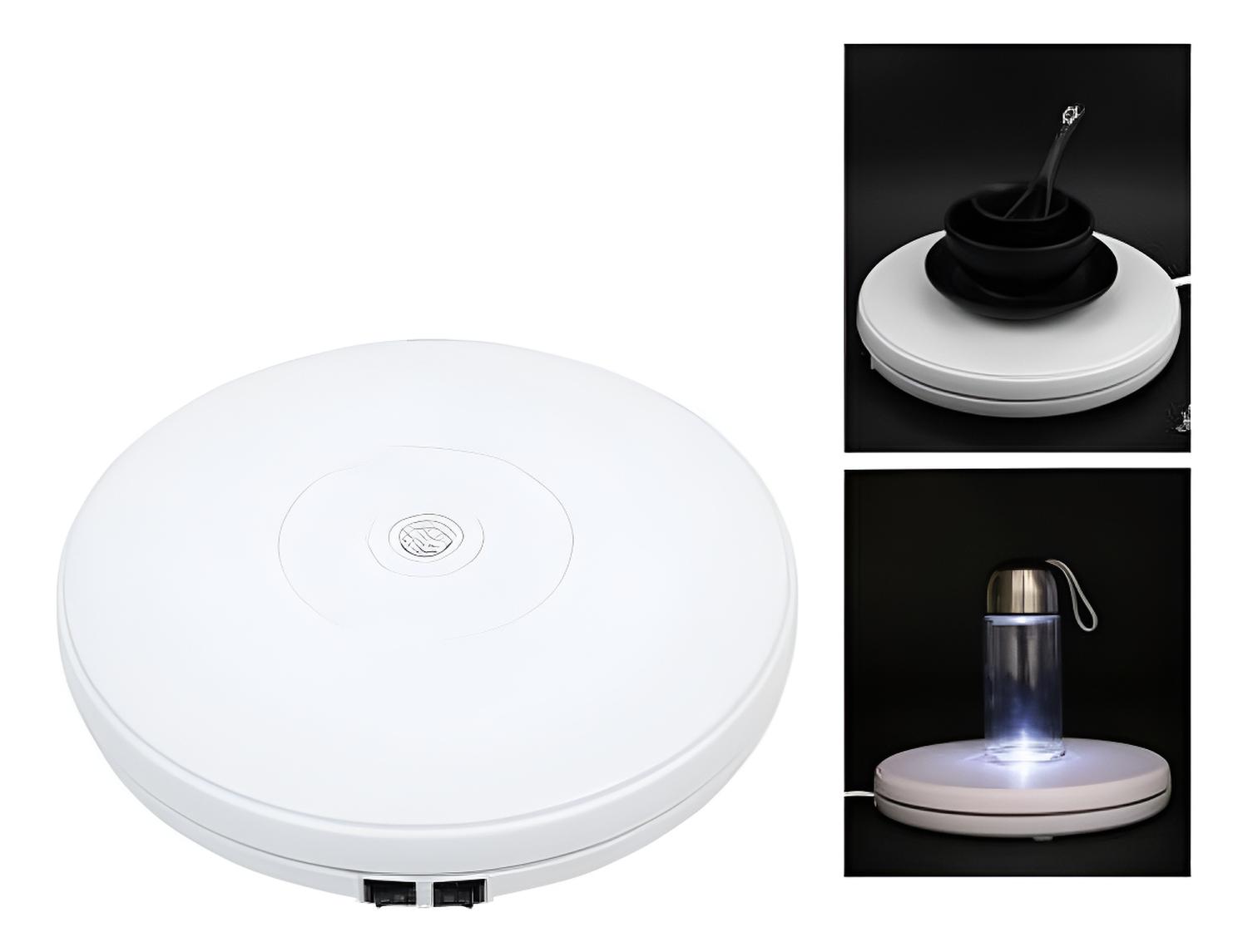 Genérica - Base Giratoria De Fotografía O Exhibición 360° Con Led 25Cm