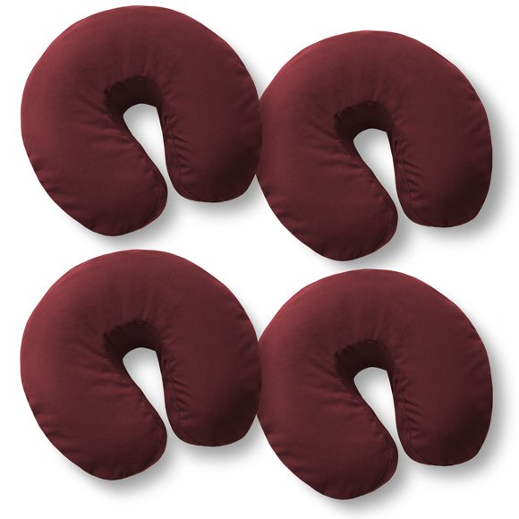 Fundas faciales de microfibra para cuna Saloniture, paquete de 4, color burdeos