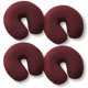 thumbnail image 1 of Fundas faciales de microfibra para cuna Saloniture, paquete de 4, color burdeos, 1 of 5