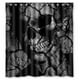 thumbnail image 1 of Cortina de ducha de calavera zombi con ganchos, tamaño 60 x 72 pulgadas, 1 of 3