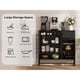 thumbnail image 3 of Buffet Cabinet with Storage 44.49"Black Woven Door Accent Cabinets,with Arched Doors,with Multi layer Adjustable,with Metal Leg,woven door and drawer - for Kitchen Living Dining Room Entryway, 3 of 3
