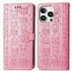 thumbnail image 1 of Funda Cartera FOXDOCK para iPhone 16 Pro , Flip PU con Relieve de Gatos y Perros, Tarjetero y Soporte, 1 of 6