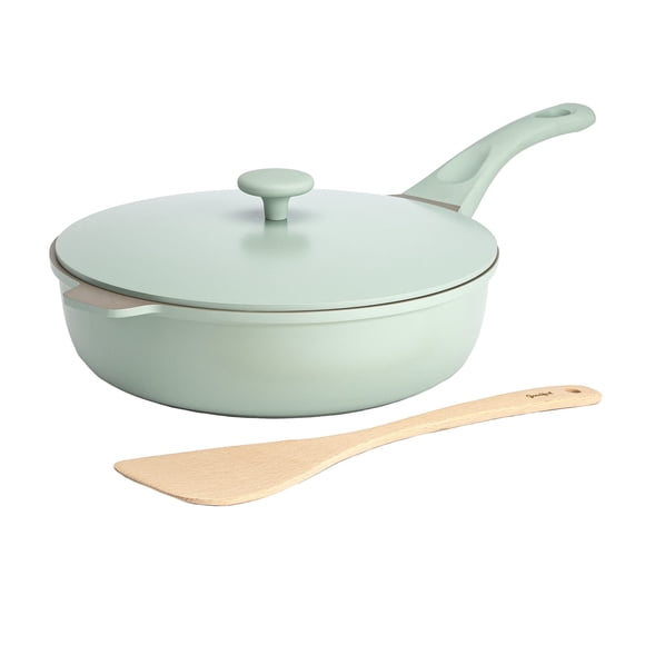 Pan Goodful, todo en uno, 11 pulgadas, capacidad para 4.4 cuartos de galón, color verde salvia