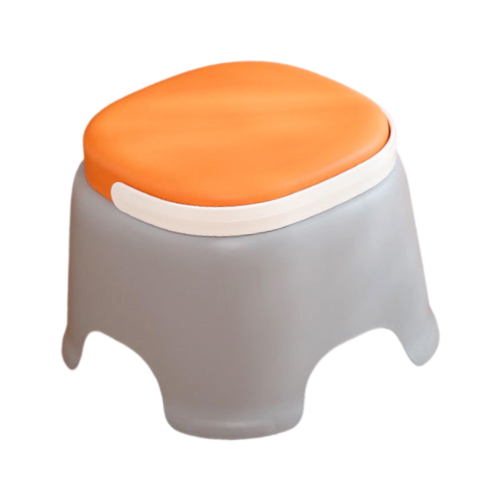 Bothyi - Taburete Pequeño, Taburete Antideslizante Creativo Para Orinal, Para Lavandería, Hogar, Sala De Estar, Naranja