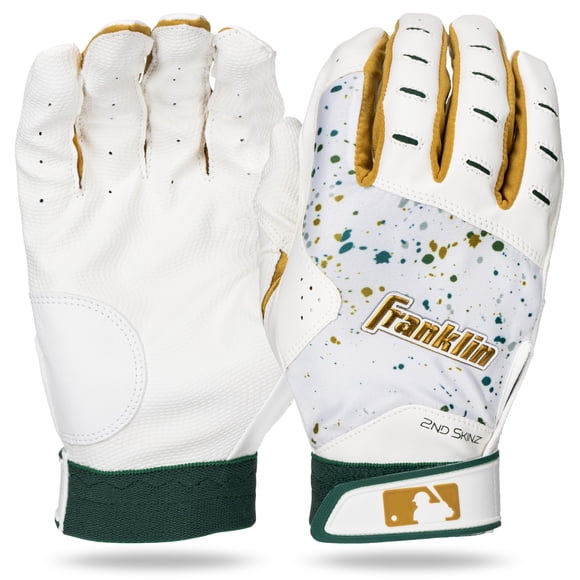 Guantes de bateo Franklin Sports 2nd Skinz Drip MLB para adultos, talla M