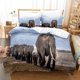 thumbnail image 1 of Elephants Grassland Animal Quilt Duvet Cover Set Pillowcase Bedroom Decor3-Piece Bedding Set, 1 of 5