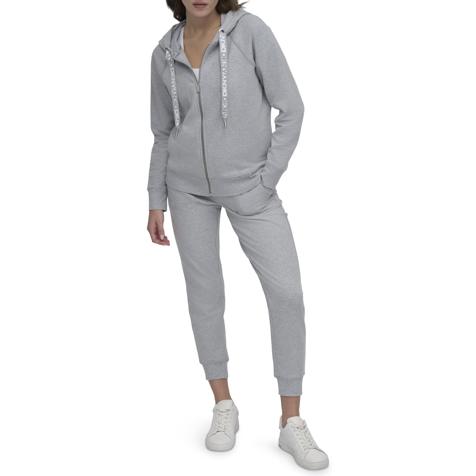 Chaqueta Dkny Performance Grey Pearl Heather Para Mujer, Talla M