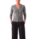 thumbnail image 2 of INSPIRE CHIC Cárdigans de punto para mujer con mangas largas, cuello en V, casual elegante para oficina, gris medio, 2 of 6