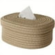 thumbnail image 1 of 1pc Oval Cotton Rope Tissue Box - Small Storage Basket for Bedroom, Living Room, and Office - 8.27 x 6.5 x 4.14 inches, 1 of 5