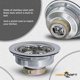 thumbnail image 3 of Fregadero Highcraft 9763 de acero inoxidable para cocina con colador, 3 of 8