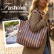 thumbnail image 4 of Bolso PVC rayas mujer cuadros grande hobo carta impreso ligero, 4 of 7