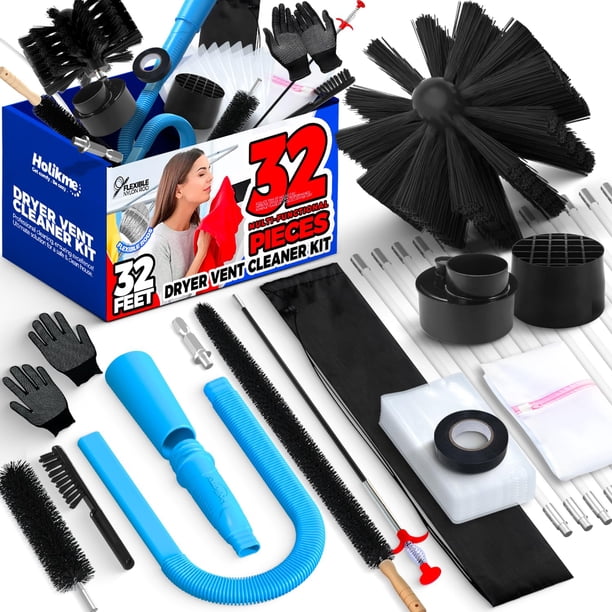 Kit de limpieza de ventilación para secadora Holikme con cepillo y aspirador de pelusa