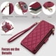 thumbnail image 5 of Para iPhone 15 Pro Max Funda Tipo Cartera con Bloqueo RFID, Funda de Teléfono Tipo Bolso Cruzado con 9 Ranuras para Tarjetas, Bolsillo con Cierre y Correa Desmontable, Rojo, para iPhone 15 Pro Max, 5 of 9