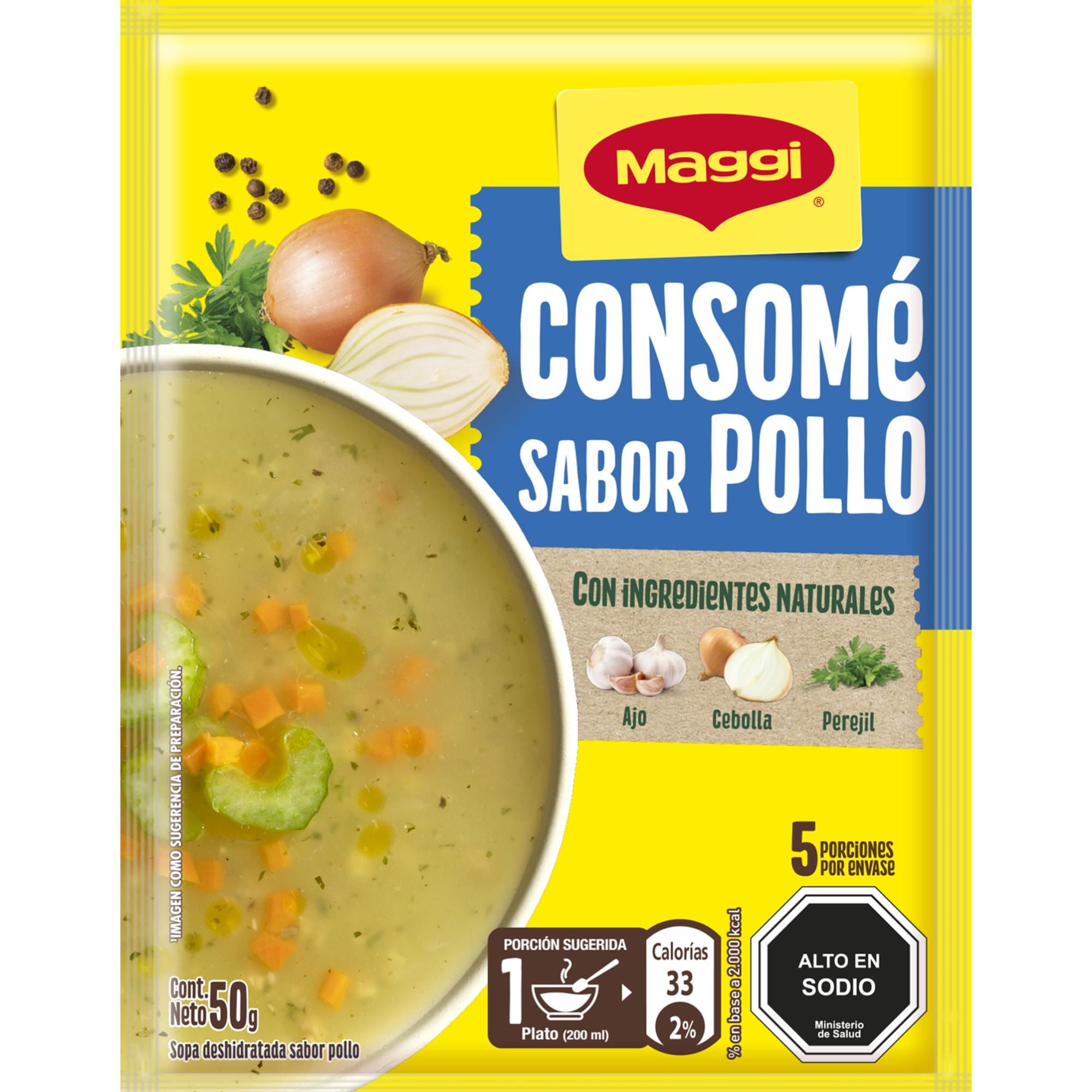 Consomé Sabor Pollo (5 Porciones) Sobre 50 g Maggi