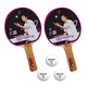 thumbnail image 3 of Set Completo De Ping Pong 2 Paletas+3 Pelotas+red Sensei Drb, 3 of 8