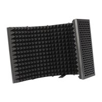 Magideal - Escudo De Aislamiento De Micrófono Plegable Espuma Absorbente Filtro De Reflexión De Escudo De Sonido Acústico Para Grabación De Radiodifusión Estudio Cinco Paneles