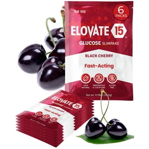 Glucosa En Polvo Elovate 15 Paquetes De 15 G De Acción Rápida Black Cherry