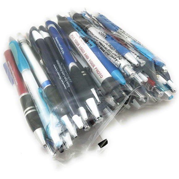 Lote al por mayor de 50 bolígrafos de tinta de plástico retráctil con punta de bola