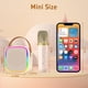 thumbnail image 5 of Máquina de karaoke con 2 micrófonos para niños y adultos, portátil con Bluetooth, altavoz con luces LED, ideal para cumpleaños de niñas de 3 a 12 años., 5 of 7