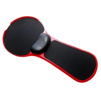 Magideal - Almohadilla Para Ratón, Soporte Para Muñeca Para Mesa Y Sillón, Cojín De Escritorio, Elegante, Fácil De Instalar, Soporte Eblow Resistente Y Ajustable Rojo