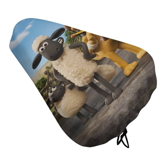 La Oveja Shaun Funda de Asiento de Bicicleta Impermeable, Cojín Elástico Suave, Protector contra Lluvia, Polvo y UV