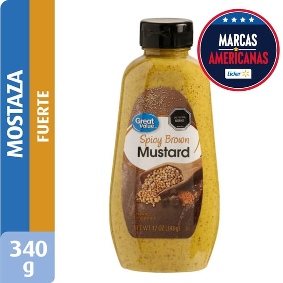 Mostaza Fuerte Spicy Brown Squeeze, 340 g