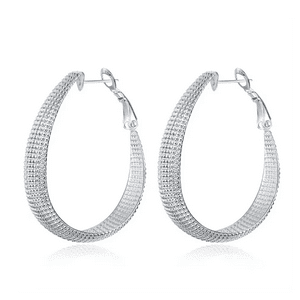 Fershop - Aros Plata En U Facetado 40 Mm