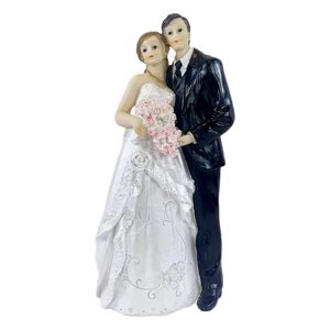 Magideal - Adorno Para Tarta, Figura De Novios, Figura De Pareja De Novios, Decoración Para Fiestas De Compromiso Y Bodas, Decoración Para Tartas De San Valentín C