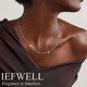 thumbnail image 2 of Collar IEFWELL de 46 cm Plata Cadena Satélite de 1,6 mm, 2 of 6