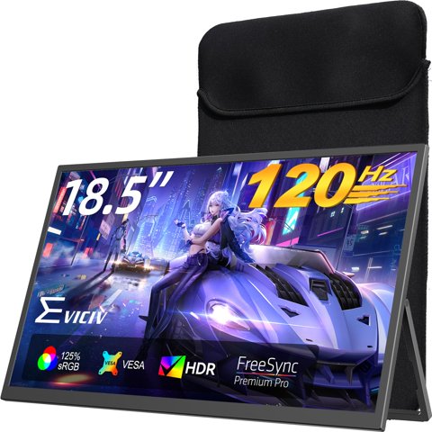 Monitor Portátil Eviciv 18,5 Pulgadas 120 Hz 1 Ms Gaming 350