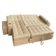 thumbnail image 4 of Sofá Cama en L Beige Claro 3 Plazas con Baúl y Puffs 200 cm, 4 of 5