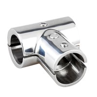 Magideal - Accesorios Para Barcos, Conector En T Para Barcos, Codo De Acero Inoxidable 316 De 3 Vías, Tubo De Barandilla De Barco Desmontable, Accesorio De Pasam 90 Grados 25Mm
