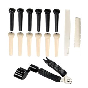 Bothyi - 12 Uds. De Pasadores De Puente De Guitarra, Herramienta Extractora De Puente Portátil Para Guitarra Clásica