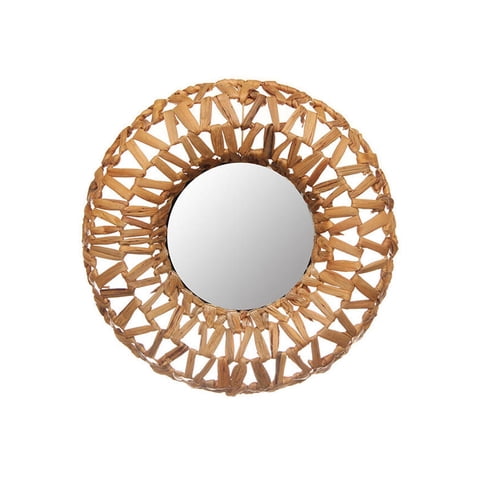 Vgo - Espejo Redondo 46-23 Mimbre Natural