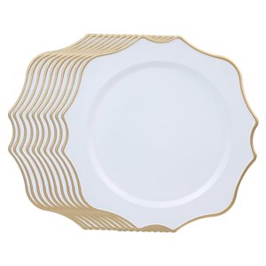 Magideal - 10 Piezas De Platos Para Servir, Platos De Cena, Plato Para Servir Duradero Reutilizable, Platos Ligeros Para Decoración De Fiestas, Eventos De Granja Blanco