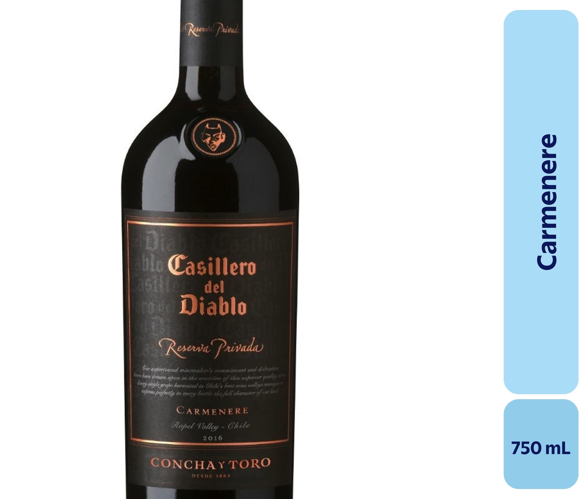 Vino Carménère Botella 750 mL Casillero Del Diablo