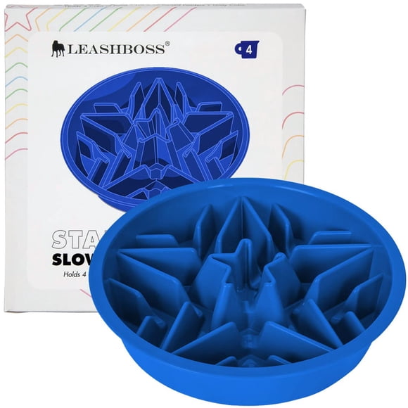 Cuenco para perros Slow Feeder Leashboss Cup Maze Puzzle Food, 4 tazas