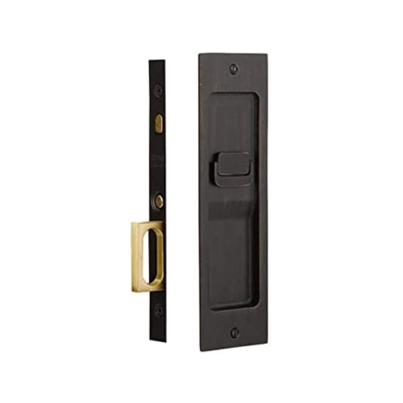 Cerradura De Embutir Para Puerta Corrediza Moderna Rectangular Bronce