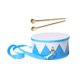 thumbnail image 5 of Tambor De Mano De Doble Cara Con Baqueta, Capacidad Para Los Ojos, Juguete Montessori Duradero, Azul Y Blanco, 5 of 5