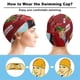 thumbnail image 3 of ¿Dónde en el mundo está Carmen Sandiego? Gorro de Natación de Licra, Gorro de Baño de Tela Cómoda, Gorro Elástico Antideslizante para Hombres, Mujeres y Niños, 3 of 6