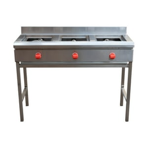 Ventus - Anafe 3 Quemadores Inox Glp